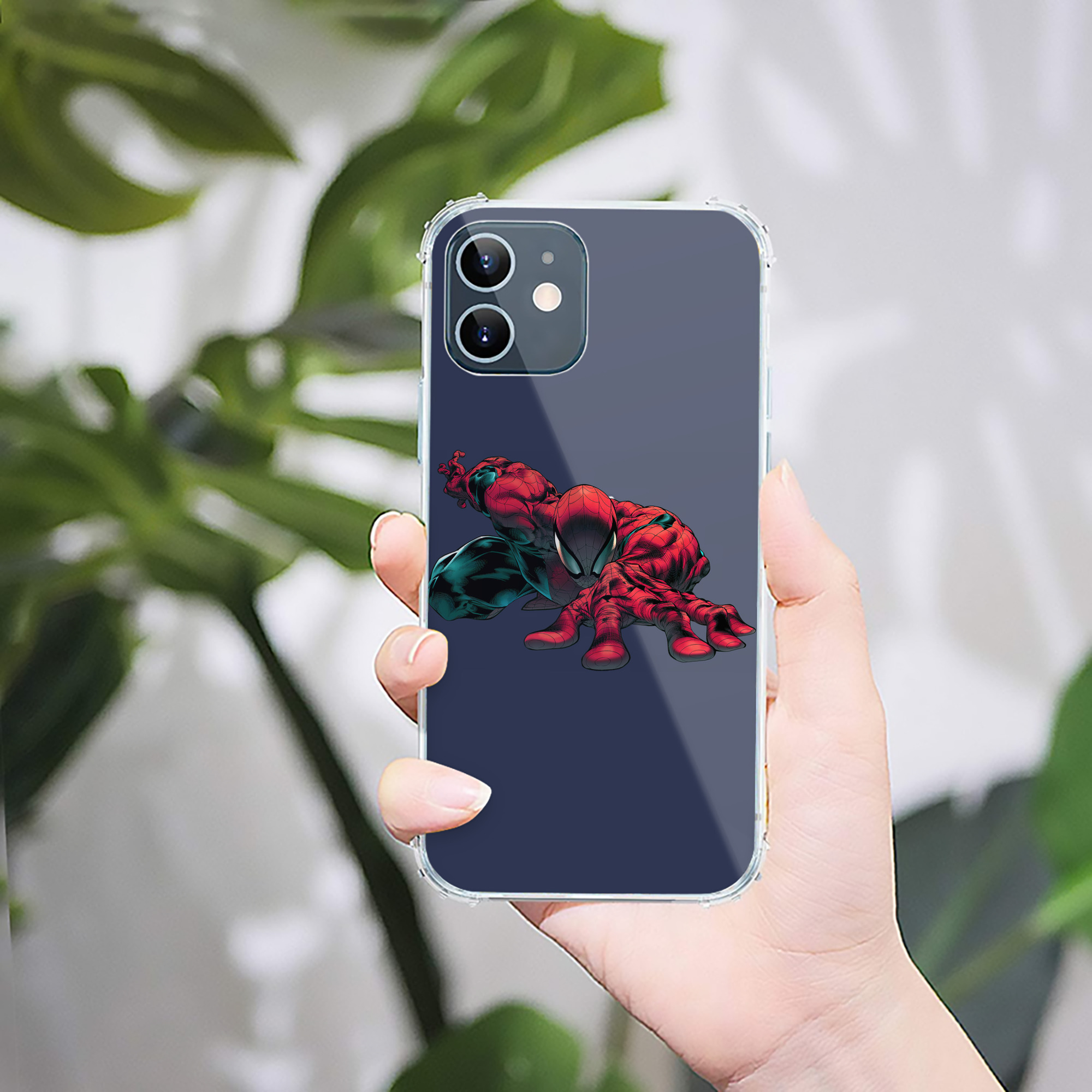（画像用） Spider Man スパイダーマン 【iPhone 12シリーズ対応】透明スマホケース（クリアソフトケース）